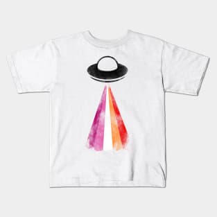 Gaylien Lesbian Pride UFO Kids T-Shirt